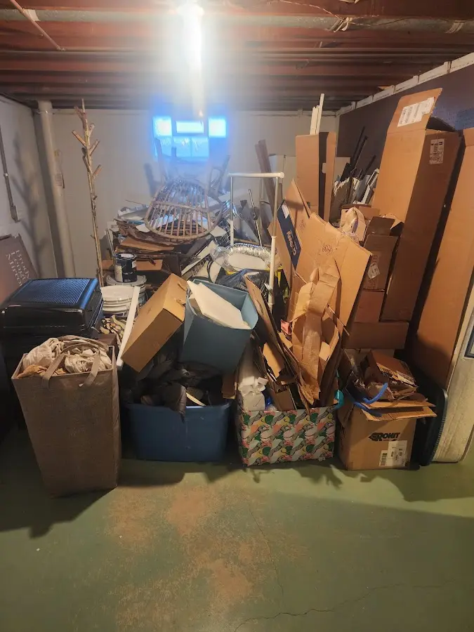 Roll-off dumpster container at job site for 6 Yard Dumpster Rental in Bangor